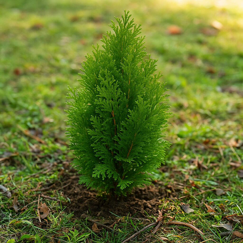 Výsadba mladého stromu pri obnove zelene na pozemku